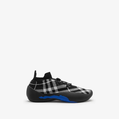 Check Knit Neptune Sneakers in Eclipse - Women | Burberry® Official