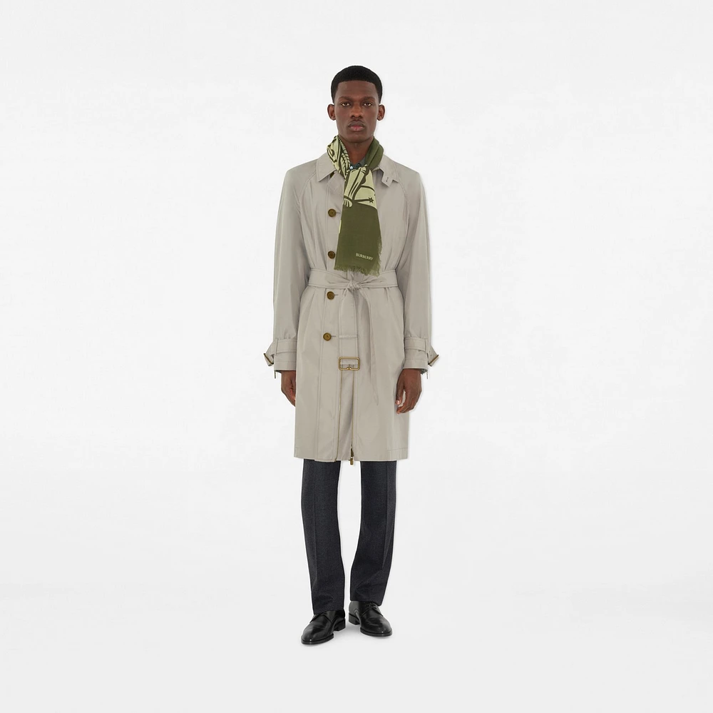 Wide EKD Wool Scarf in Pea | Burberry® Official