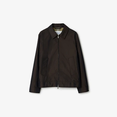 Cotton Harrington Jacket in Black/tan - Men | Burberry® Official