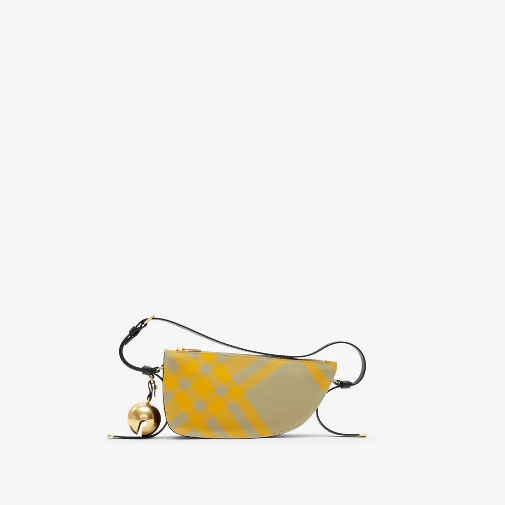 Mini Shield Sling Bag in Hunter - Women, Leather | Burberry® Official