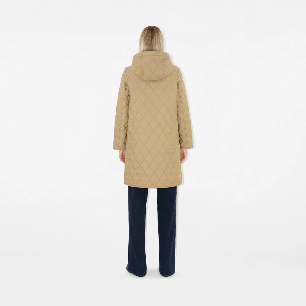 Quilted Thermoregulated Coat in Archive beige - Women, Nylon | Burberry® Official