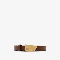 Thin Leather Shield Belt in Hazel/gold - Women | Burberry® Official