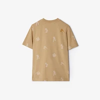 EKD Cotton T-shirt in Flax - Women | Burberry® Official