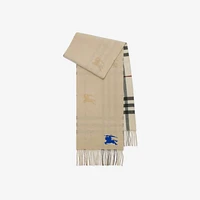 Reversible EKD Check Cashmere Scarf in Stone | Burberry® Official