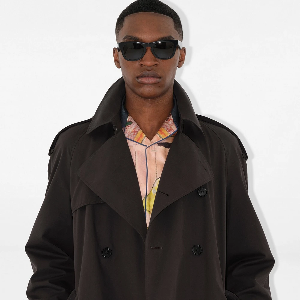Mid-length Highgrove Gabardine Trench Coat in Cog - Men | Burberry® Official