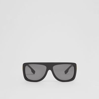 Hardware Detail Square Frame Sunglasses in