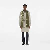 Wide EKD Wool Scarf in Pea | Burberry® Official
