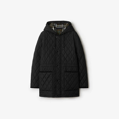 Quilted Nylon Parka in Black - Women | Burberry® Official