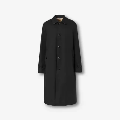 Long Paddington Heritage Car Coat in Black - Men, Cotton Gabardine | Burberry® Official