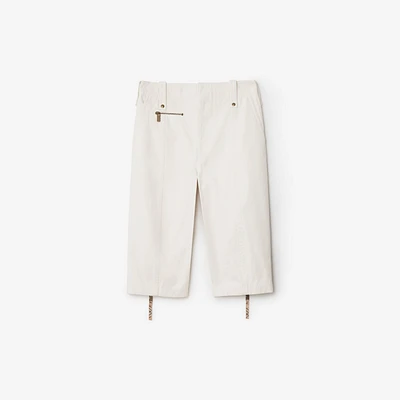 Cotton Capri Trousers in Quartz - Women | Burberry® Official