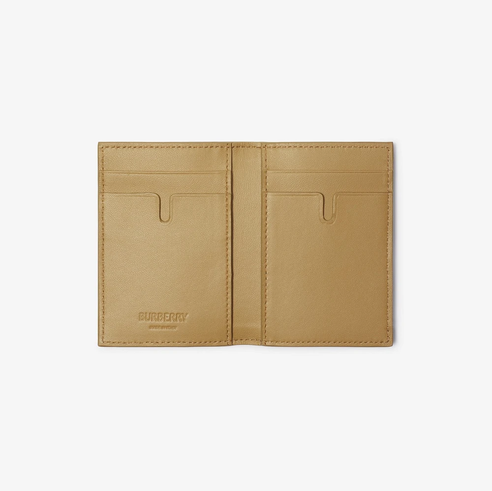 Check Folding Card Case in Sand - Men | Burberry® Official