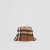 Exaggerated Check Wool Bucket Hat Birch Brown | Burberry® Official