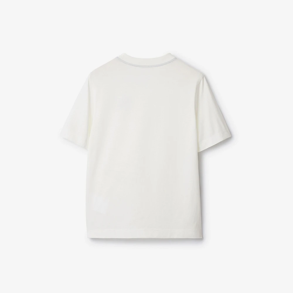 Cotton T-shirt in Salt - Women | Burberry® Official