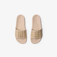 Check Slides in Teacup - Women, Technical | Burberry® Official