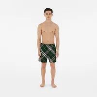 Check Swim Shorts in Ivy - Men | Burberry® Official