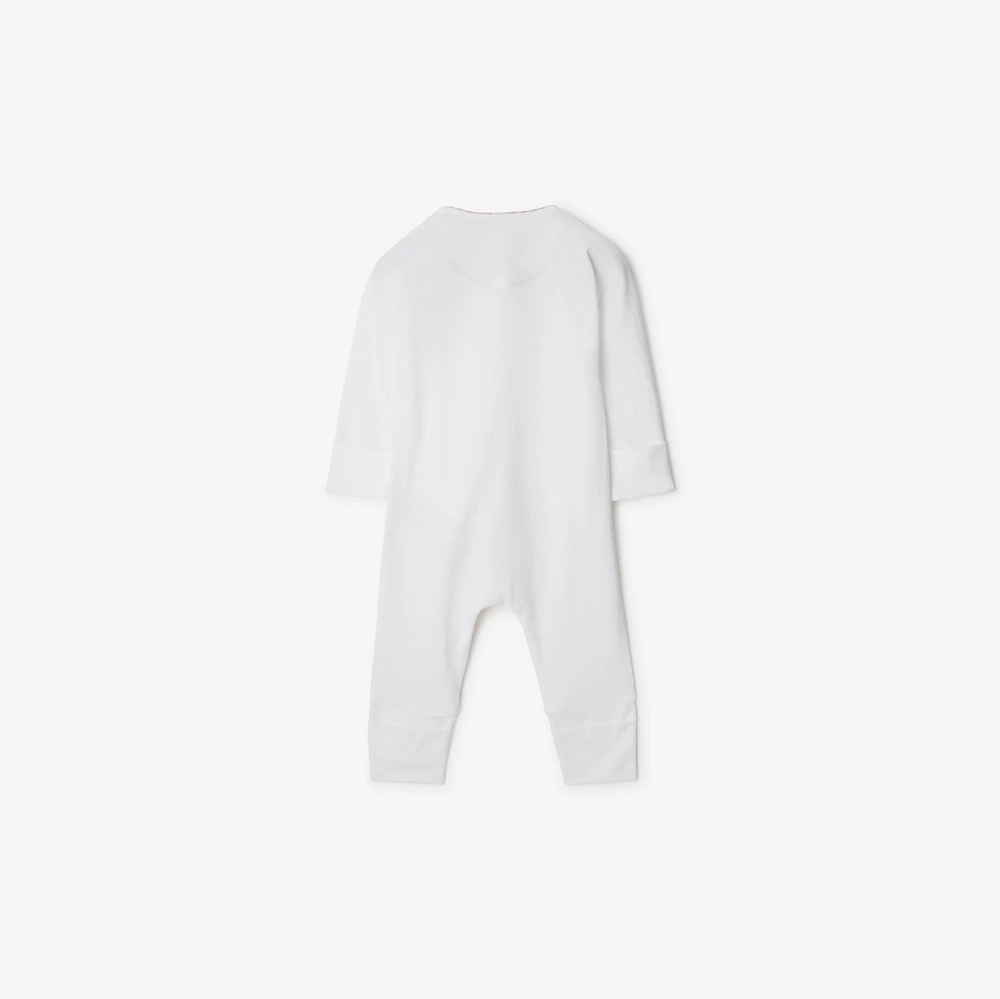 Cotton Two-piece Baby Gift Set in White