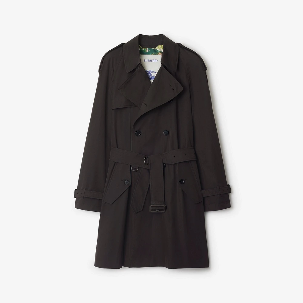Mid-length Highgrove Gabardine Trench Coat in Cog - Men | Burberry® Official