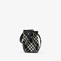 Mini Check Bucket Bag in Black/calico - Women | Burberry® Official