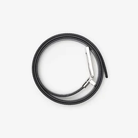 Reversible Check Belt in Charcoal/silver - Men | Burberry® Official