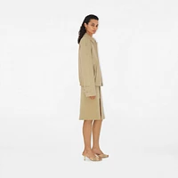 Cotton Midi Skirt in Beige - Women, Nylon, Technical | Burberry® Official