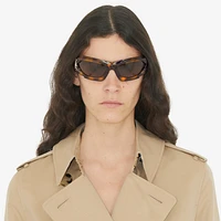 Geometric Frame Marlowe Sunglasses in Tortoiseshell/brown - Women | Burberry® Official