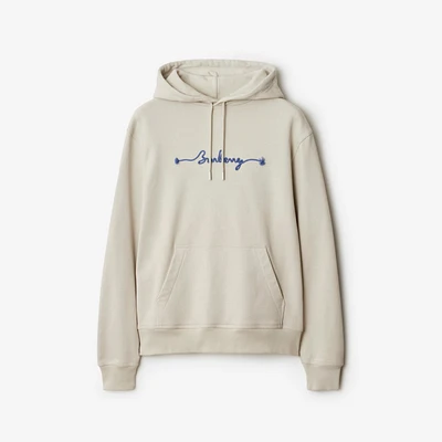 Knot Logo Cotton Hoodie in Sail - Men | Burberry® Official