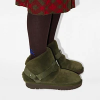 Suede and Shearling Chubby Boots in Loch - Women | Burberry® Official