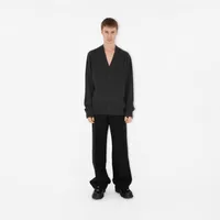 Cashmere Cardigan in Dark grey melange - Men | Burberry® Official