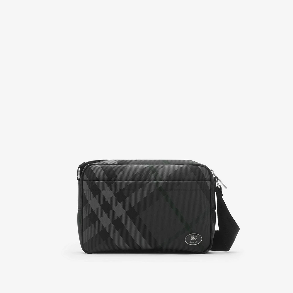 Slim Grid Crossbody Bag in Charcoal - Men, Nylon, Technical | Burberry® Official