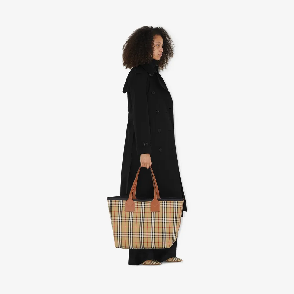 Medium London Tote Bag in Briar Brown/black