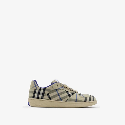 Check Terrace Sneakers in Lichen check - Women | Burberry® Official