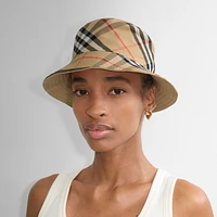 Reversible Gabardine Bucket Hat in Flax/sand - Men | Burberry® Official