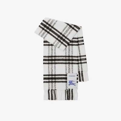 Check Wool Scarf in Otter | Burberry® Official