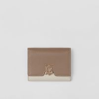 Tri-tone Grainy Leather TB Folding Wallet in Camel/archive Beige/warm Tan - Women | Burberry® Official