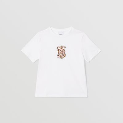 Monogram Motif Cotton T-shirt White | Burberry® Official