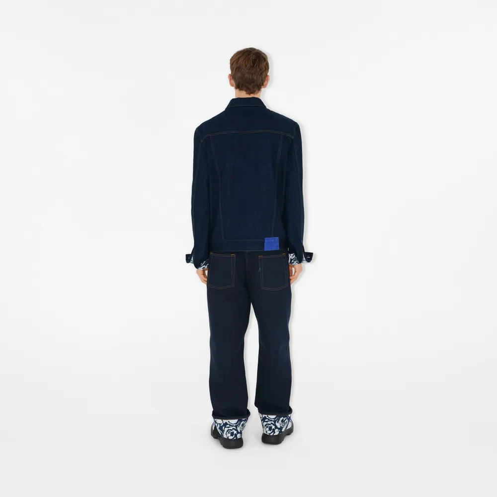 Regular Fit Heavyweight Denim Jeans in Indigo blue - Men, Cotton | Burberry® Official