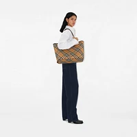 Medium Check Tote in Sand - Women | Burberry® Official