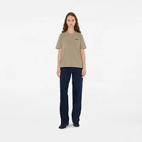 Cotton T-shirt in Linden - Women | Burberry® Official