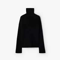 Wool Blend Zip Sweater in Black - Men | Burberry® Official