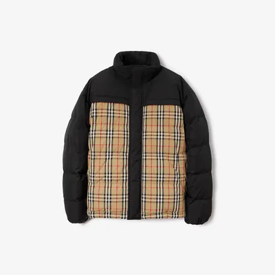 Reversible Down Puffer Jacket in Archive Beige - Men | Burberry® Official