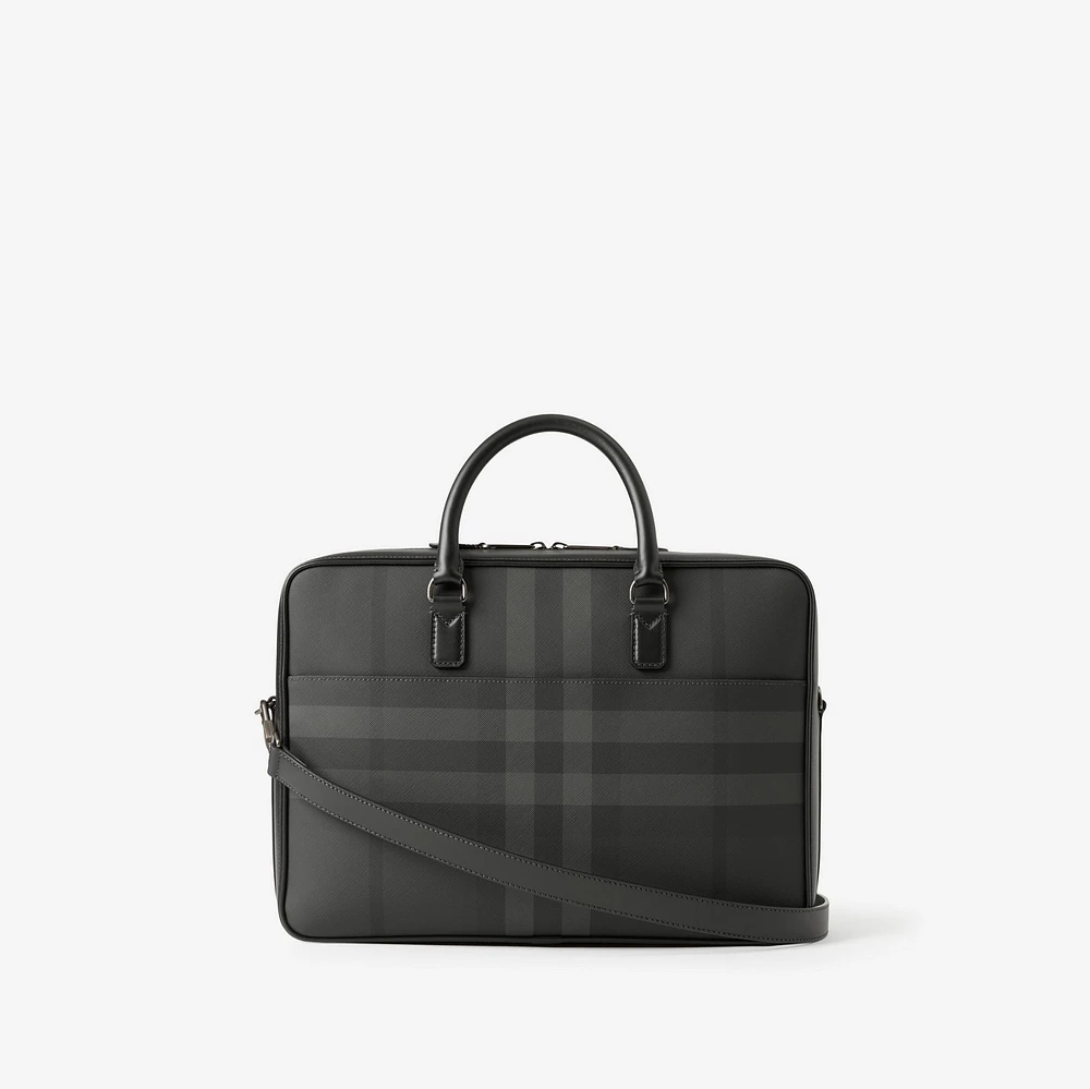 Ainsworth Briefcase in Charcoal grey - Men, Canvas | Burberry® Official
