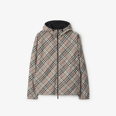 Reversible Check Jacket in Mauve grey - Men | Burberry® Official