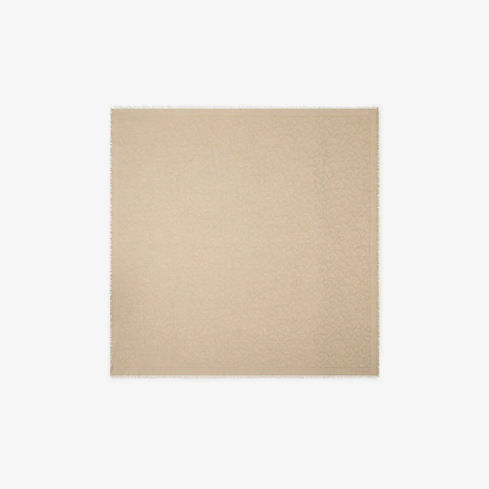 B Charm Wool Scarf in Sand | Burberry® Official