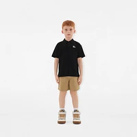 Cotton Polo Shirt in Black | Burberry® Official