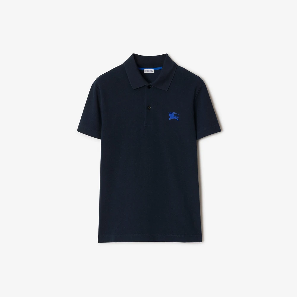 Cotton Polo Shirt in Navy - Men | Burberry® Official