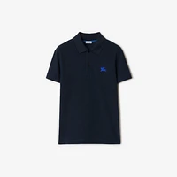 Cotton Polo Shirt in Navy - Men | Burberry® Official