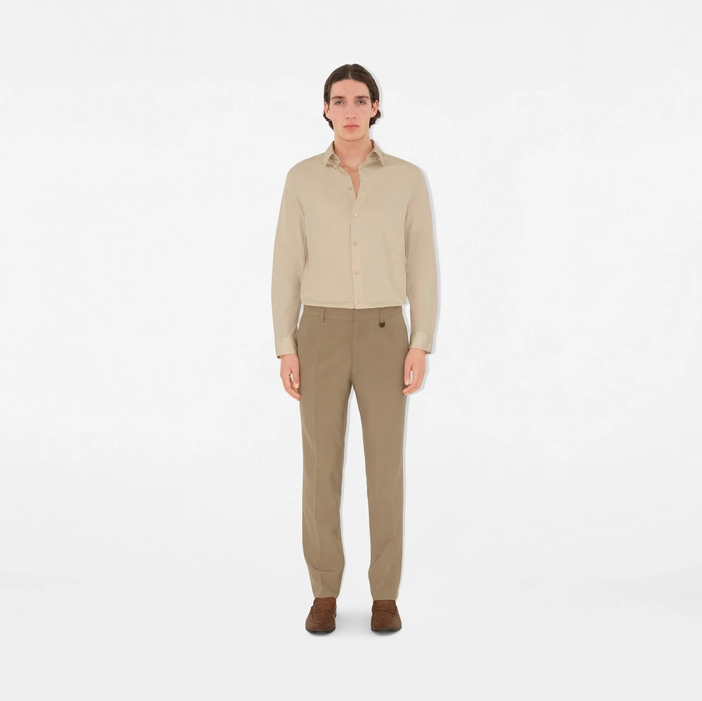 Wool Tailored Trousers in Puddle - Men | Burberry® Official