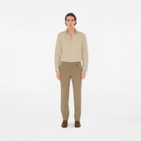 Wool Tailored Trousers in Puddle - Men | Burberry® Official