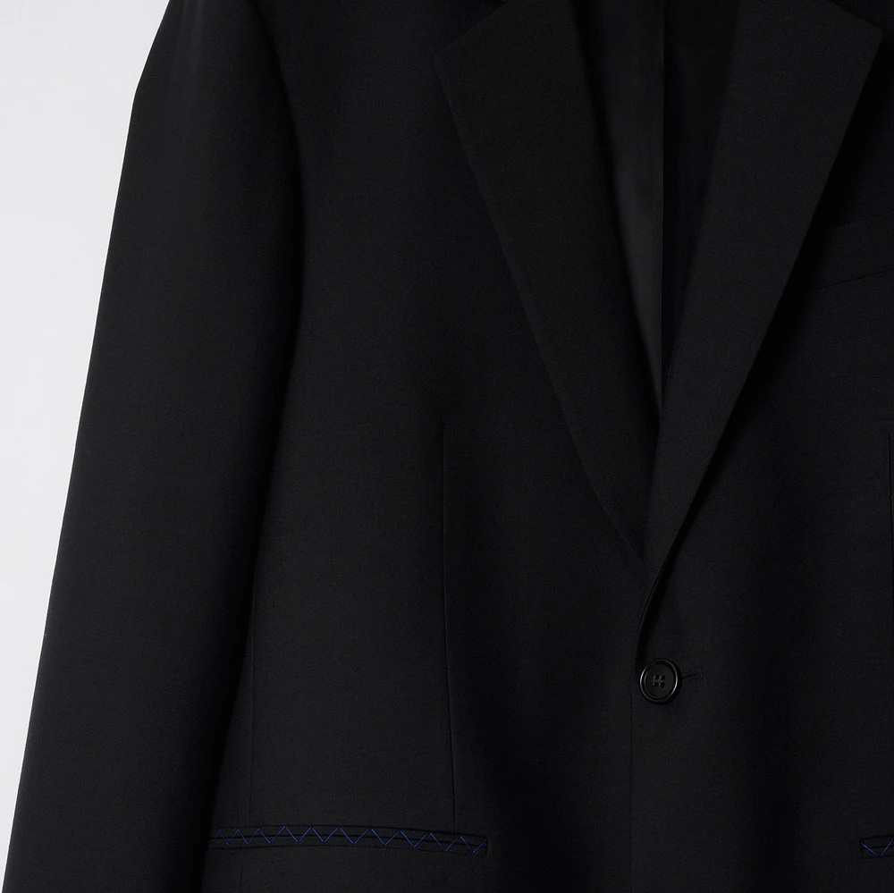Wool Tailored Jacket in Black - Men | Burberry® Official