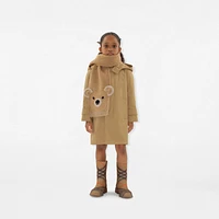 Thomas Bear Wool Scarf in Pale stone - Children | Burberry® Official